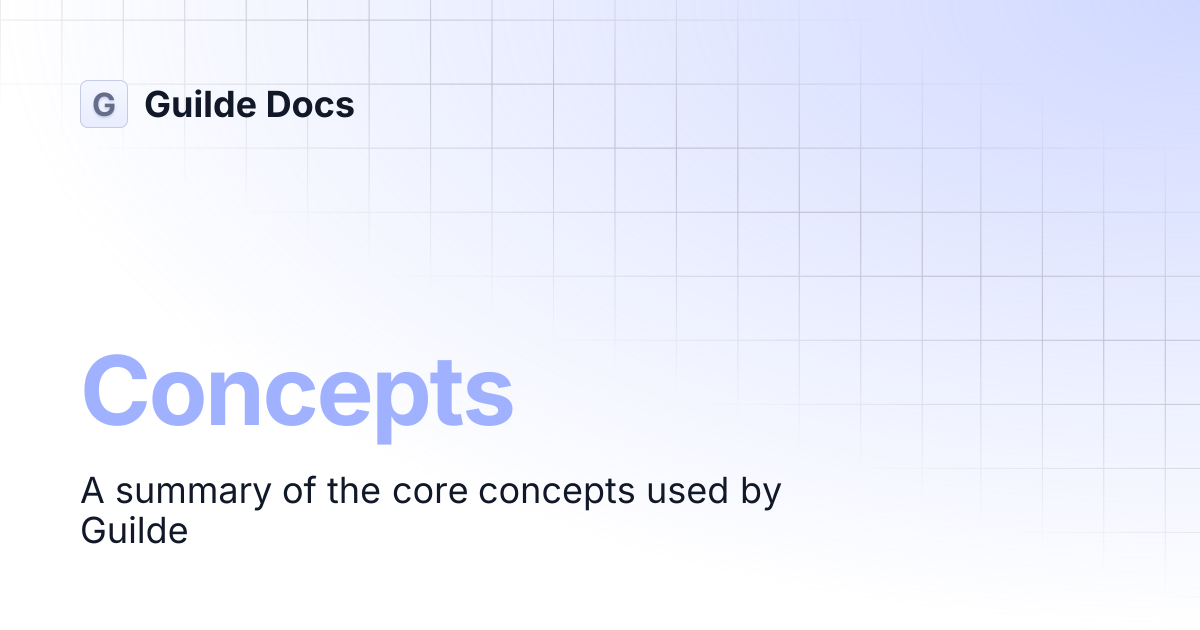 Concepts | Documentation | Guilde Docs